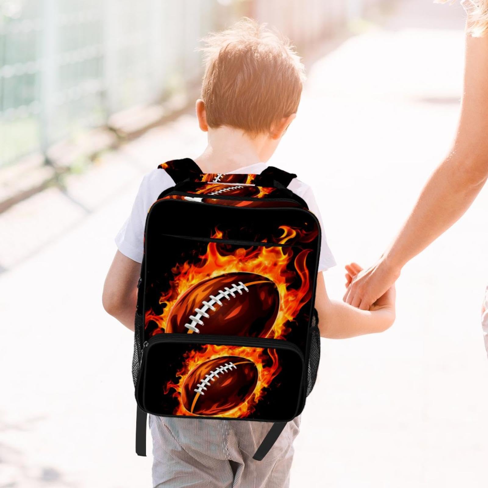 Stylish Travel Backpack for Women & Men - Durable American Football Design - Perfect for Hiking, Gym, School & Airplane Carry-On