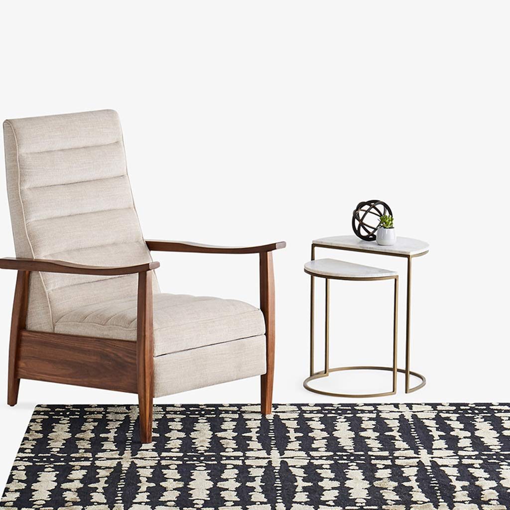 Set of 2 White Nesting Tables - Modern Marble Coffee Tables for Living Room, Scandinavian Side Tables & Sofa End Tables - Perfect for Dining, Coffee, Snacks or Reading (Home Decor & Small Space Solution)