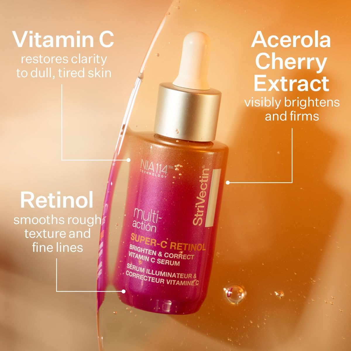 StriVectin Multi-Action Super-C SPF 30 Vitamin C Face Serum & Tightening Neck Cream with Alpha-3 Peptides - Anti-Aging Moisturizer for Face, Neck & Décolleté - Day & Night Skincare Routine for Wrinkles & Firmness