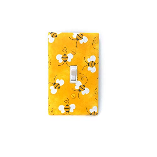 Bee Light Switch Cover - Gender Neutral Nursery Decor for Baby Rooms