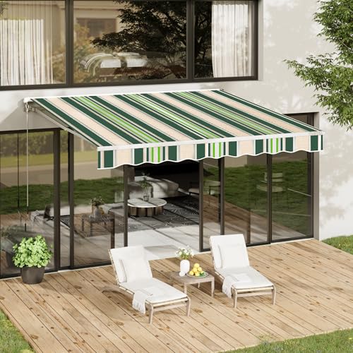 Mixed Beige Green Stripes