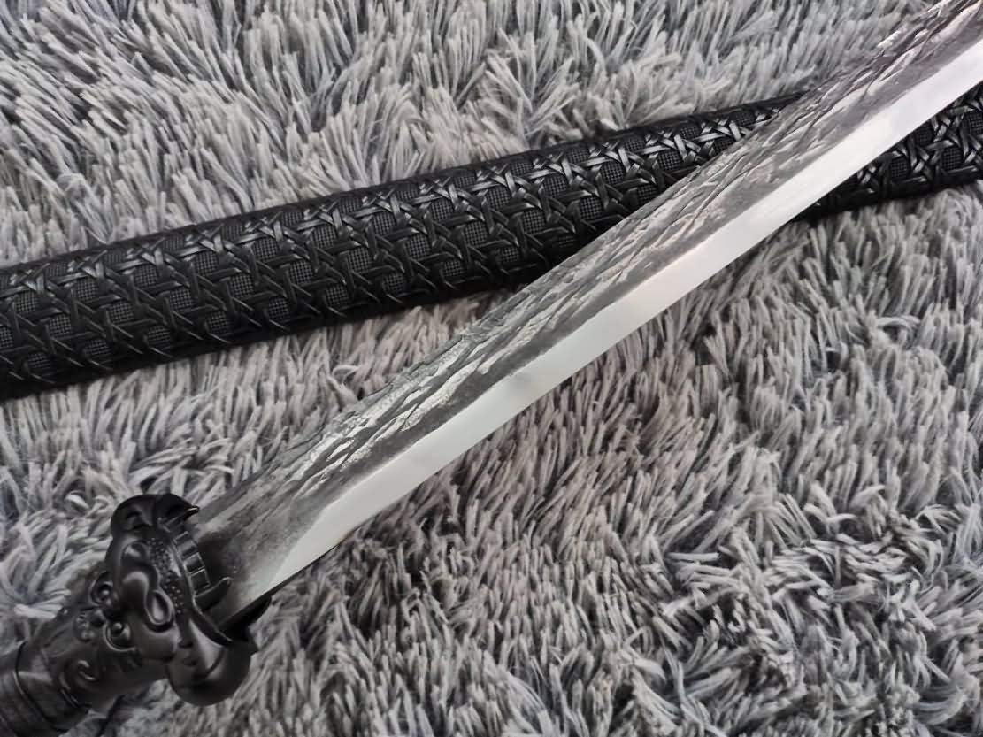 Handmade Chinese Sword - High Carbon Steel Blade with Alloy Fittings | Authentic Kung Fu Weapon | Perfect for Martial Arts Training, Cosplay & Collectors