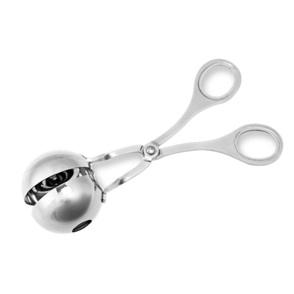 Stainless Steel Ice Cream Rice Baller & Meatball Scoop - Nonstick Cake & Fruit Scooper, Mango Cutter, Mini Food Tongs for Baking, Cooking, and Ice Cream Making | Perfect for Home Kitchen, Party Serving, and Dessert Preparation