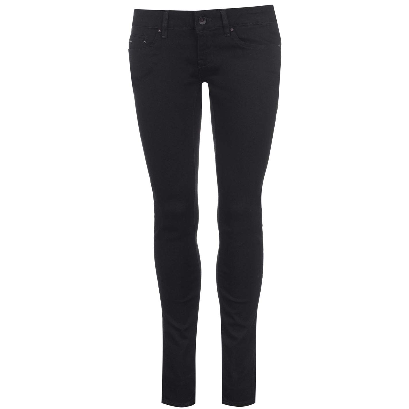 G-STAR Raw Women's Midge Zip Low Skinny Stretch Denim Jeans in Black | Super Stretch Rinsed Wash | Perfect for Casual Wear, Night Out & Street Style Fashion