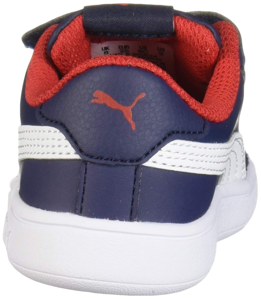 PUMA Unisex Kids Smash 2 Hook & Loop Sneakers - Lightweight Athletic Shoes for Boys & Girls - Perfect for School, Running & Everyday Wear