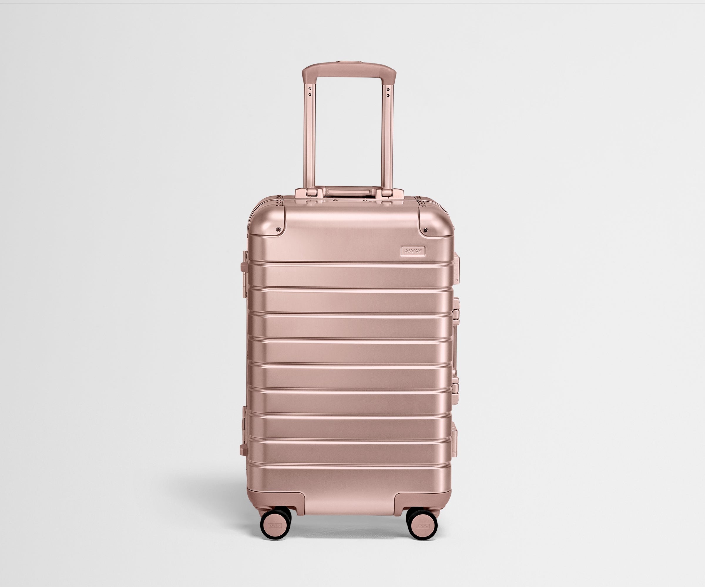 Premium Aluminum Carry-On Luggage in Rose Gold - Lightweight & Durable Suitcase for Travel, Business Trips & Weekend Getaways