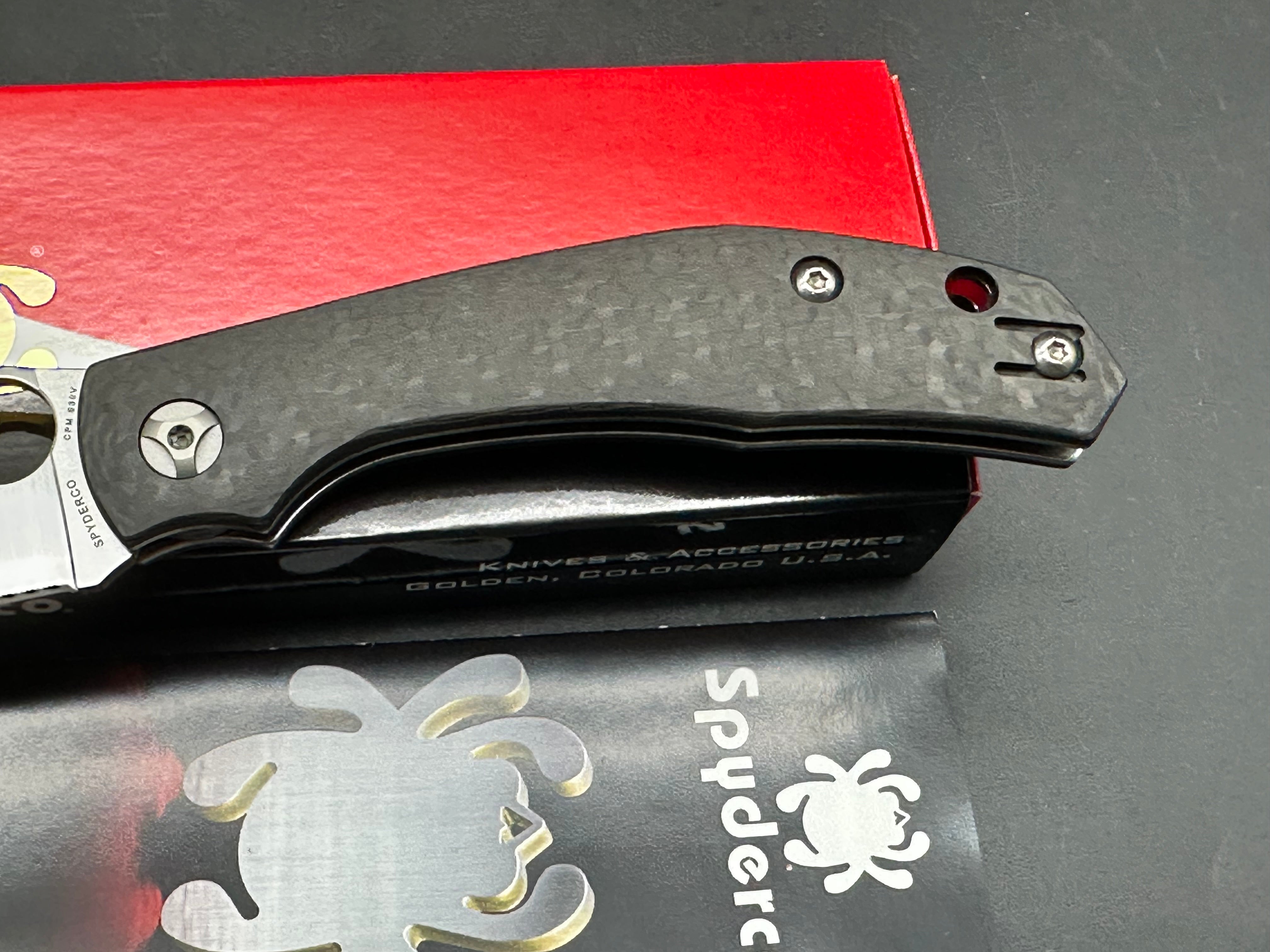Spyderco Kapara Carbon Fiber Folding Knife with S30V Stainless Steel Blade - EDC, Outdoor, Camping & Everyday Carry