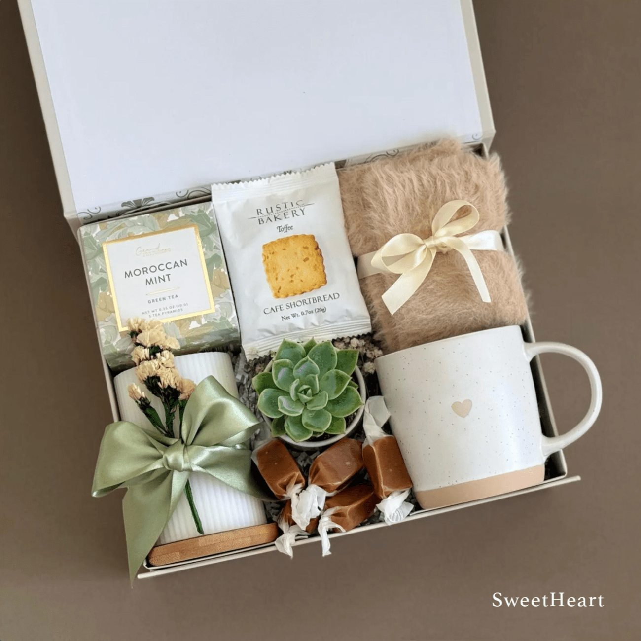 SweetHeart Comfort & Care Gift Box - Thoughtful Present for Her, Birthday, Anniversary, Valentine's Day - Perfect for Relaxation & Self-Care Moments