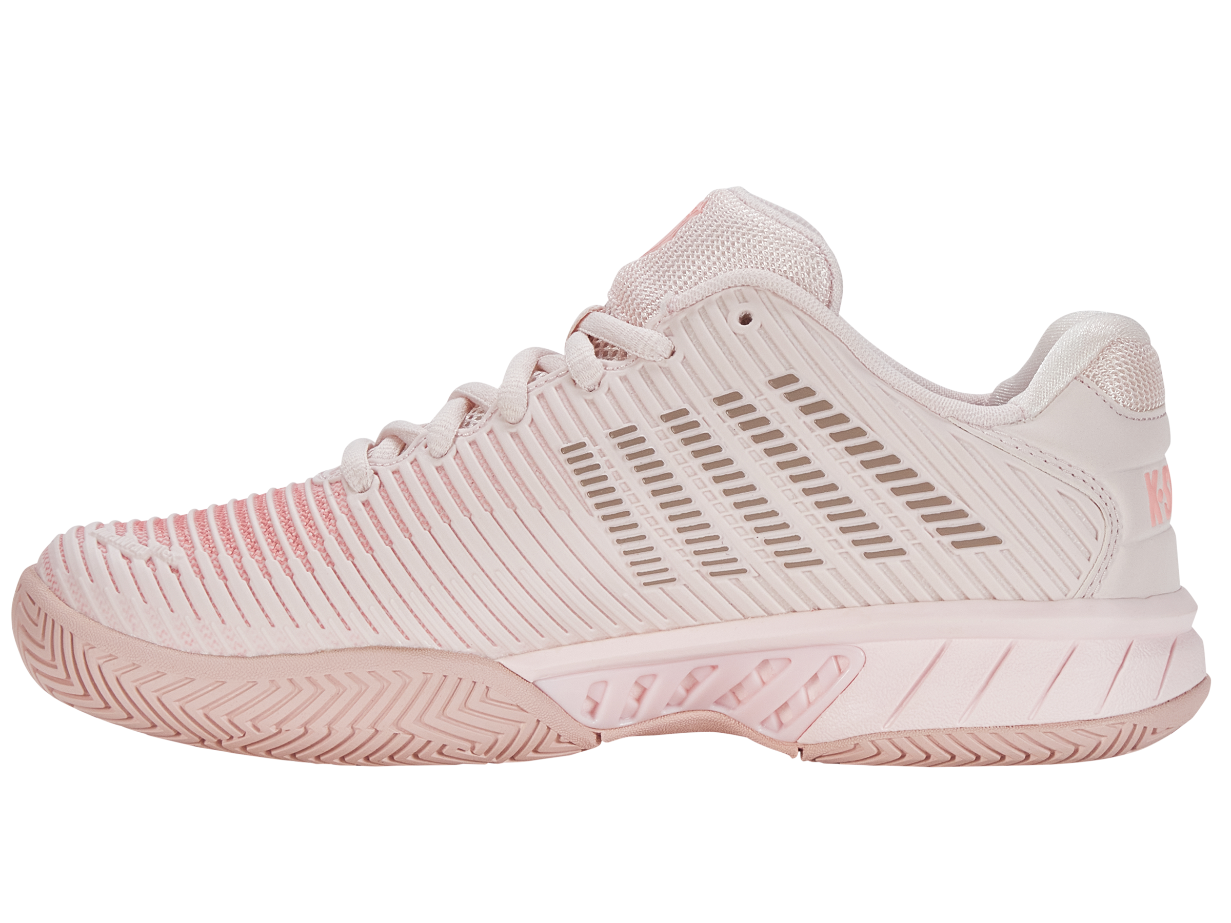 Hypercourt Express 2 Women's Running Shoes - Almost Mauve/Sepia Rose/Pale Neon Coral | Lightweight Cushioned Sneakers for Jogging, Gym & Everyday Wear
