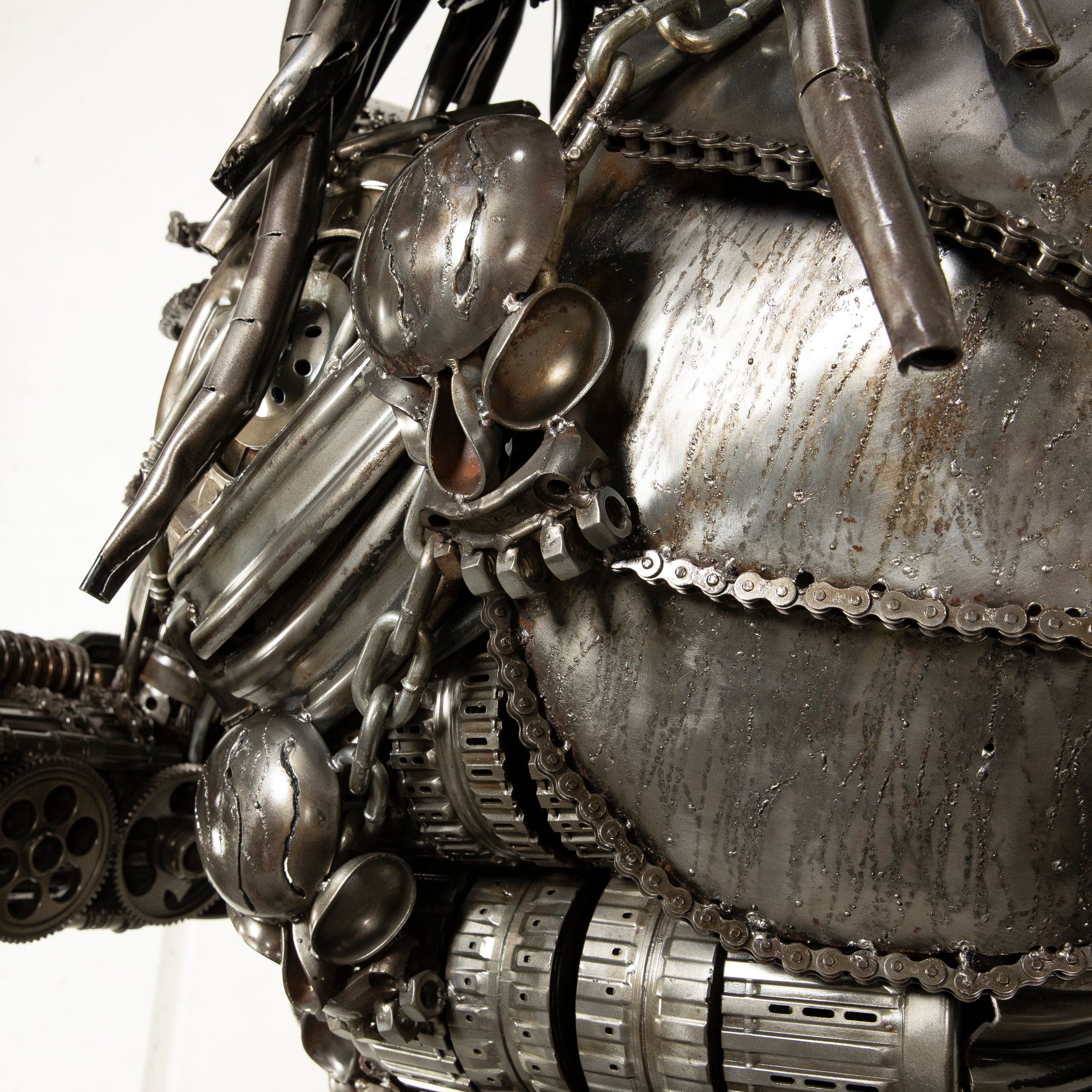 91 Predator Inspired Recycled Metal Wall Art Sculpture - Unique Home Decor for Living Room, Office & Man Cave