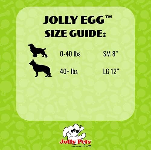 Jolly Pets Jolly Egg Interactive Dog Toy - 8 Inch Medium Size, Yellow - Fun Chew & Fetch Toy for Active Dogs, Perfect for Indoor & Outdoor Play