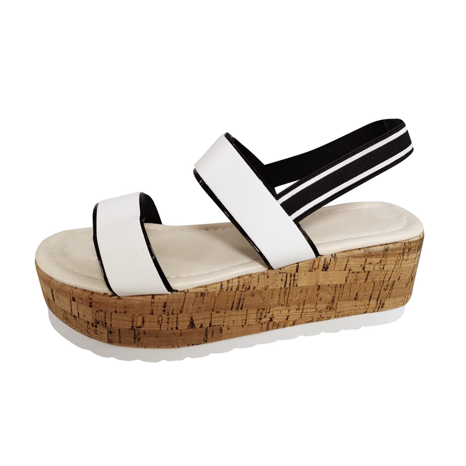 Women's Fashion Wedge Sandals - Open Toe Knot Design Roman Style Beach Shoes for Summer Vacation, Walking & Outdoor Activities