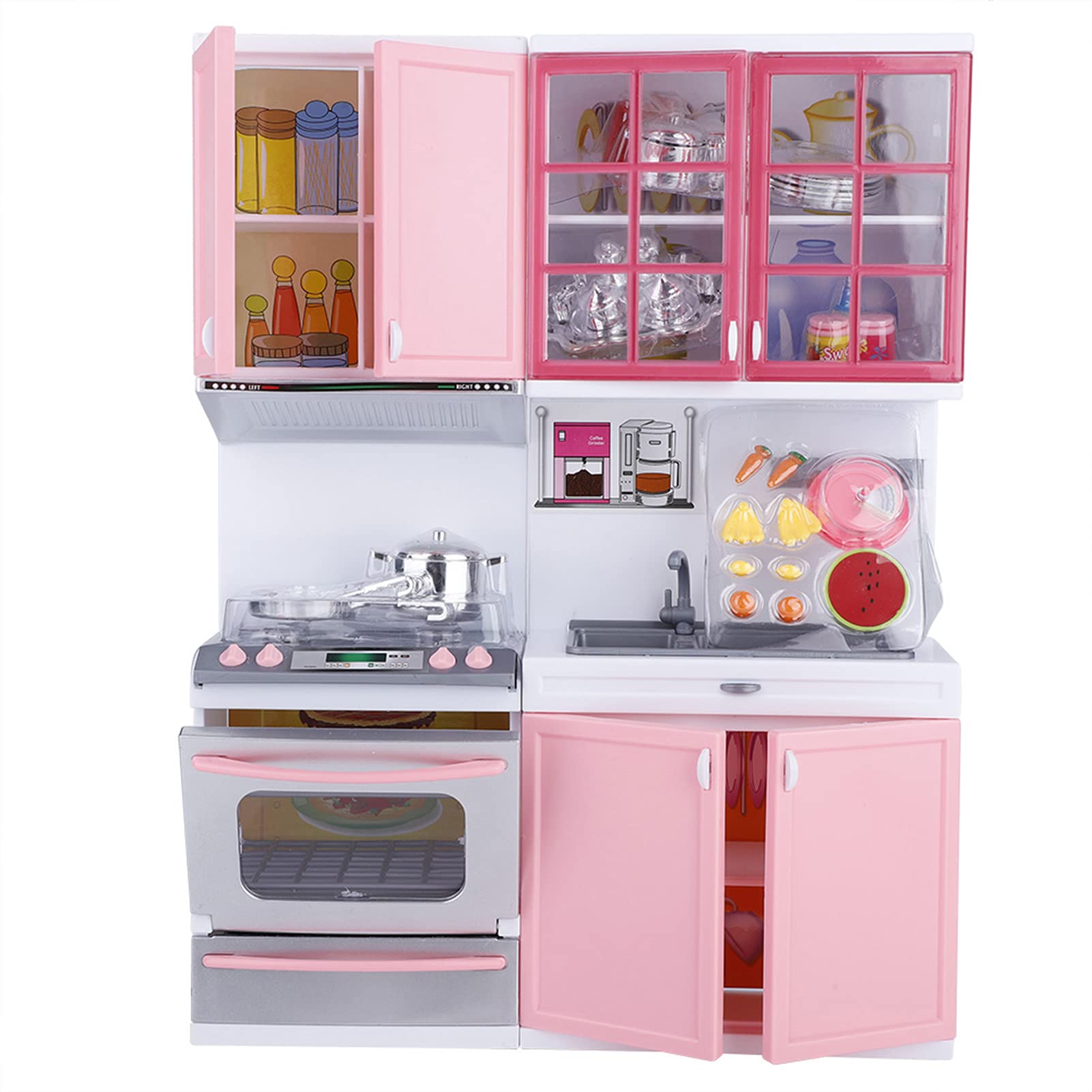 **Best Kids Play Kitchen Set - Mini Pretend Kitchen Toy with Microwave, Stove, Sink & Hooks - Educational Role Play Toys for Toddlers & Preschoolers - Perfect for Home, Nursery & Kindergarten Playtime**