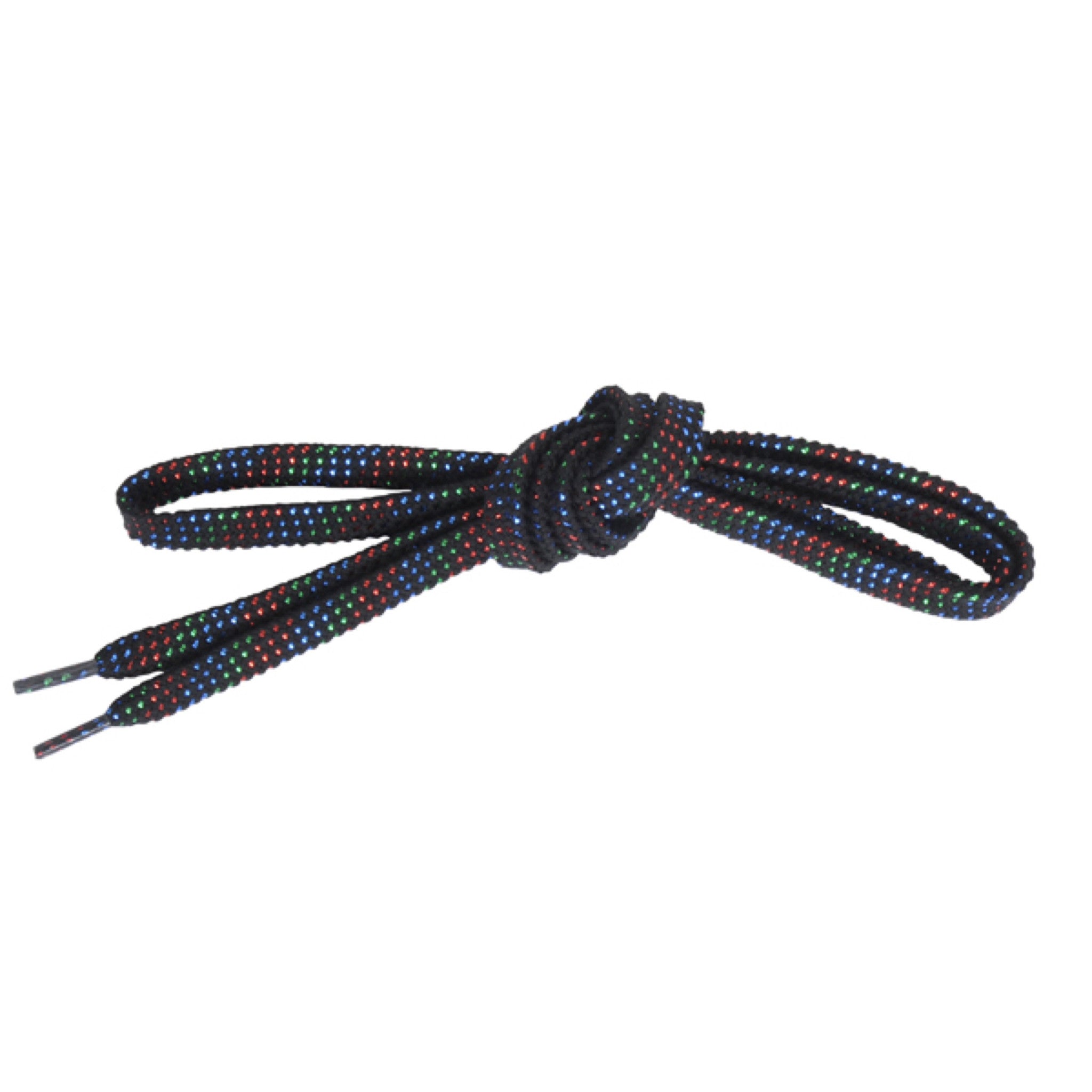 Premium Black & Rainbow Flat Shoelaces - Made in Japan - Durable & Stylish for Sneakers, Dress Shoes & Casual Wear