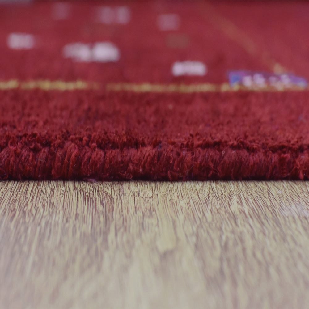 Handmade Enigma Hand Knotted Wool Rug - Bohemian Style Area Rug for Living Room, Bedroom & Home Decor - Soft & Durable Floor Covering for Boho Chic Spaces