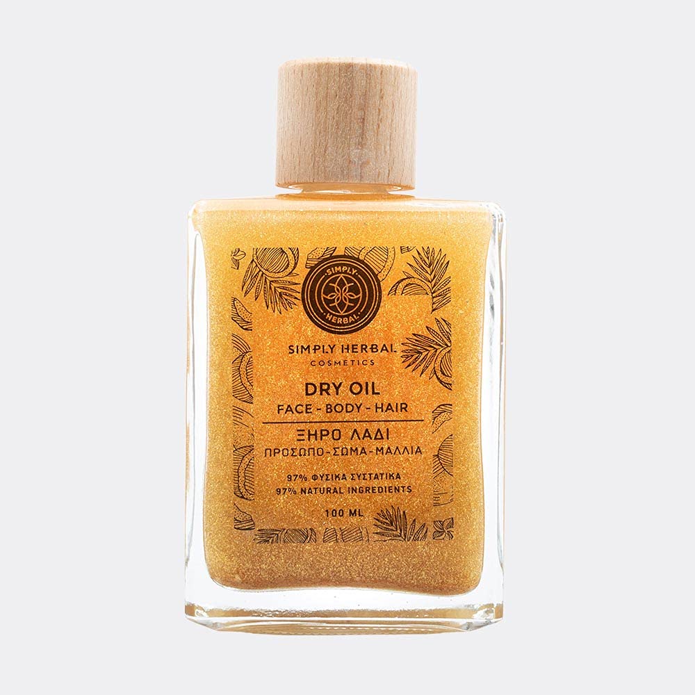 Organic Dry Oil for Face, Body & Hair - 100ml Lightweight Moisturizer | Hydrating, Non-Greasy Formula for Dry Skin & Frizz Control | Perfect for Daily Skincare, Post-Shower & Hair Styling
