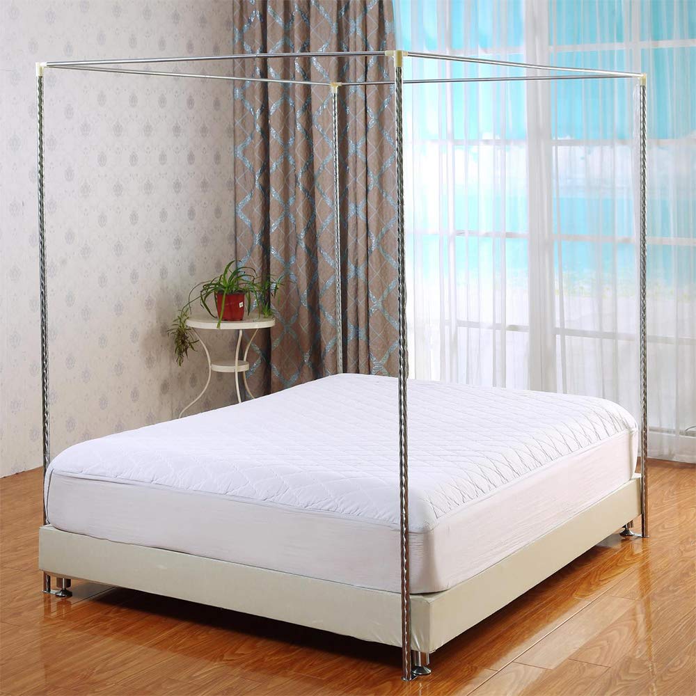 FDFWEFLQQ 4 Corner Mosquito Net Bracket - Stainless Steel Canopy Frame for Twin/Full/Queen/King/California King Size Beds (25mm, 2×2.2m) - Perfect for Outdoor Camping, Bedroom Protection & Garden Relaxation