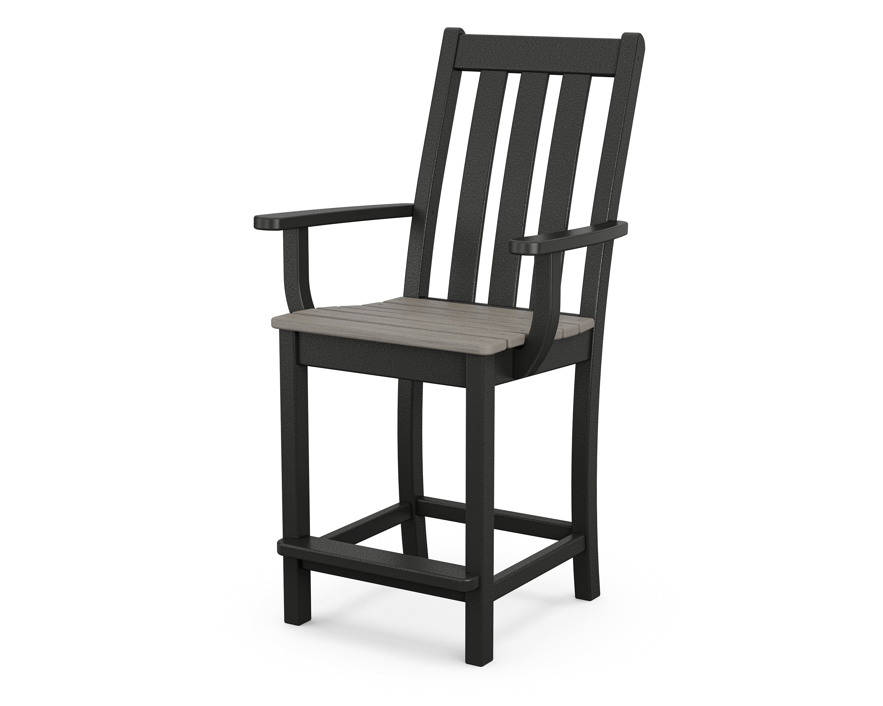 POLYWOOD Vineyard Counter Height Arm Chair - Durable Outdoor Dining Chair for Patio, Bar, and Kitchen - Weather-Resistant & Comfortable Seating for Restaurants and Home Use