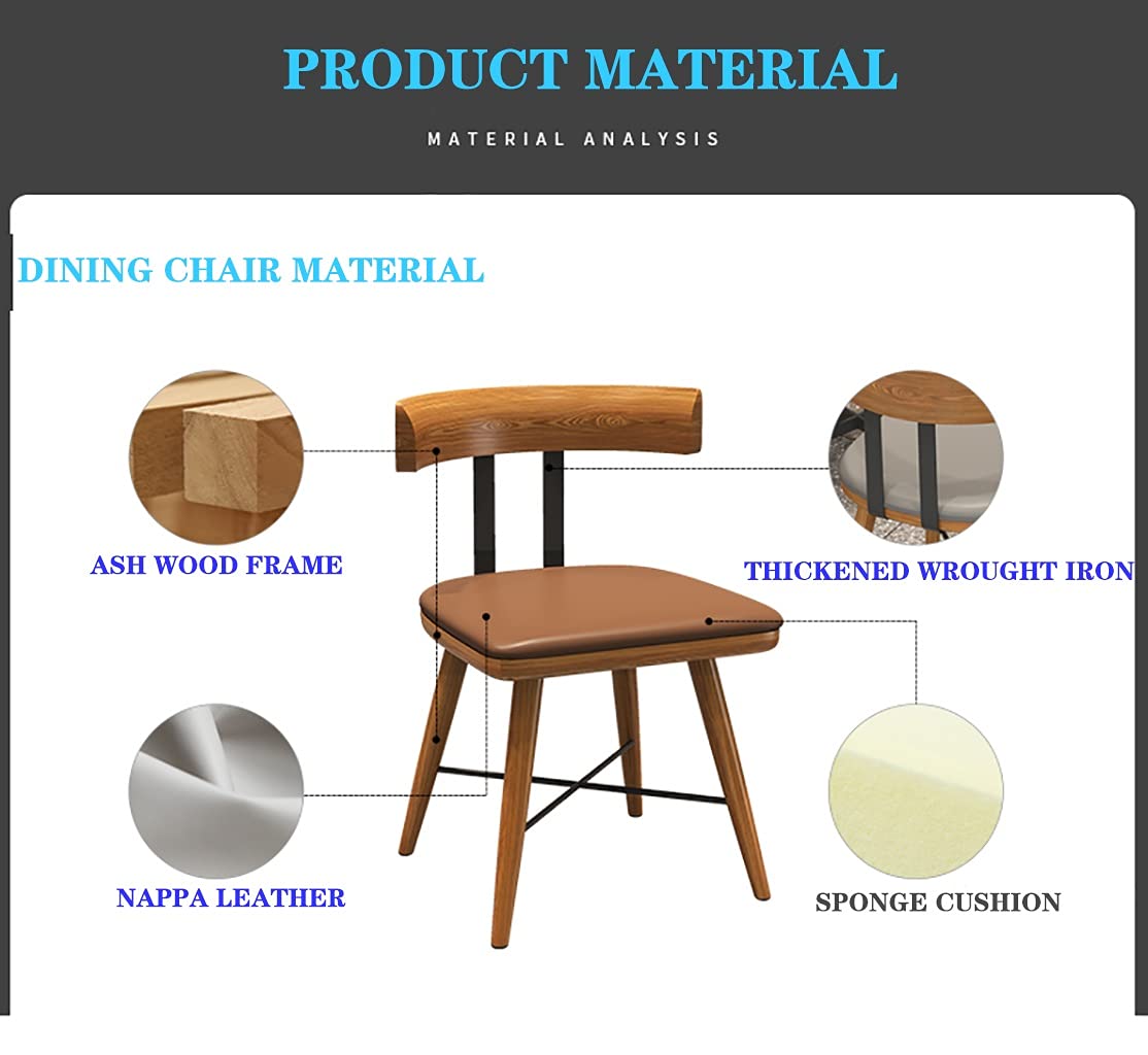 1-Piece Dining Chair Set - Modern Kitchen & Cafe Chair, Ergonomic Wrought Iron Design for Home, Coffee Shops & Dessert Stores - Perfect for Dining, Relaxing & Commercial Use