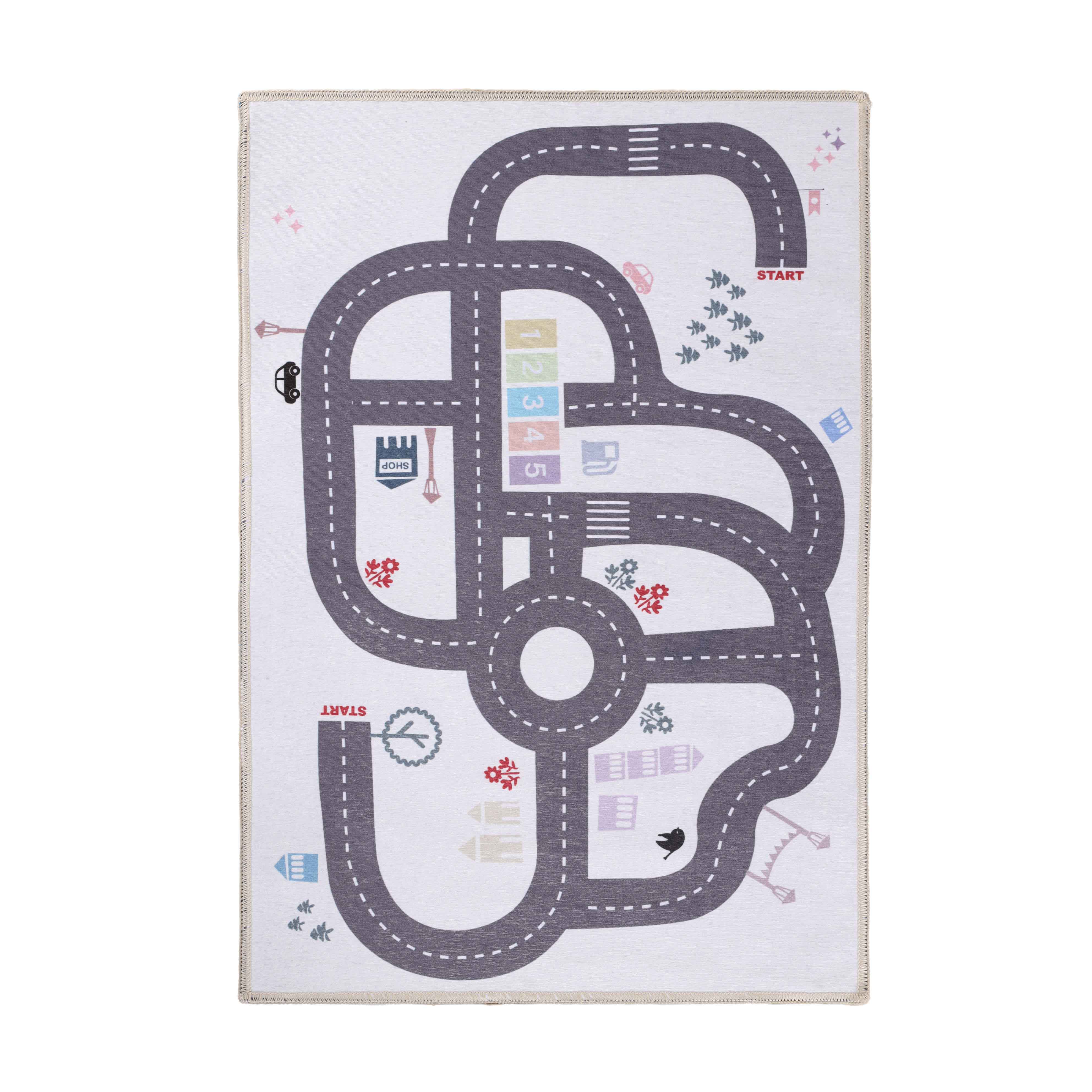 Non-Slip Kids Playroom Rug - Washable Nursery Carpet for Indoor Play Areas | Safe & Soft Floor Mat for Toddlers & Children's Rooms