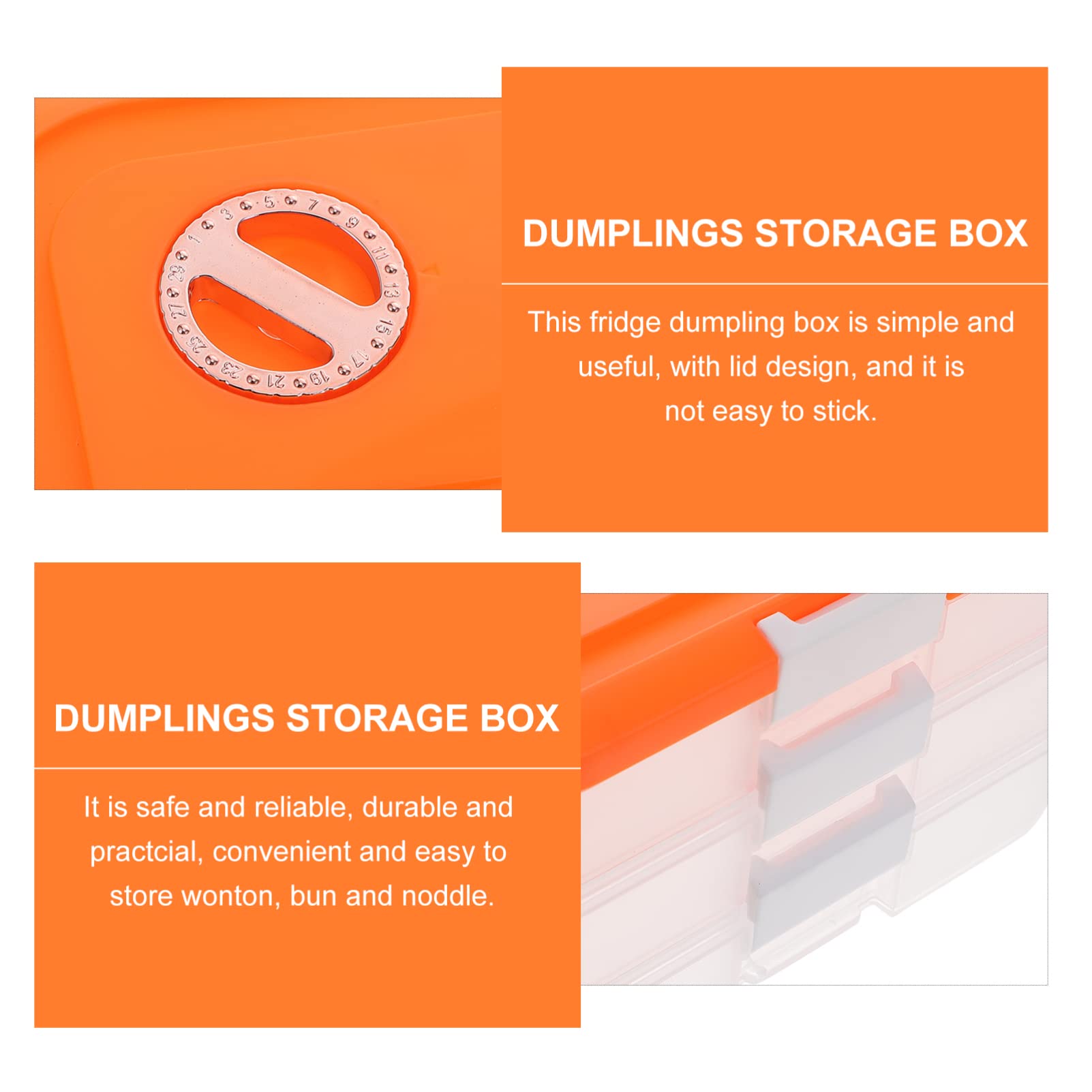Angoily 3-Layer Stackable Refrigerator Organizer Bins - Plastic Food Storage Containers with Lids for Dumplings, Vegetables, Meat & Fish - Perfect for Kitchen, Pantry & Meal Prep Organization
