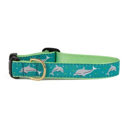 Dolphin Dog Collar - Adjustable Nylon Pet Collar with D-Ring for Leash, Reflective Strip for Night Safety - Perfect for Walking, Training & Outdoor Adventures