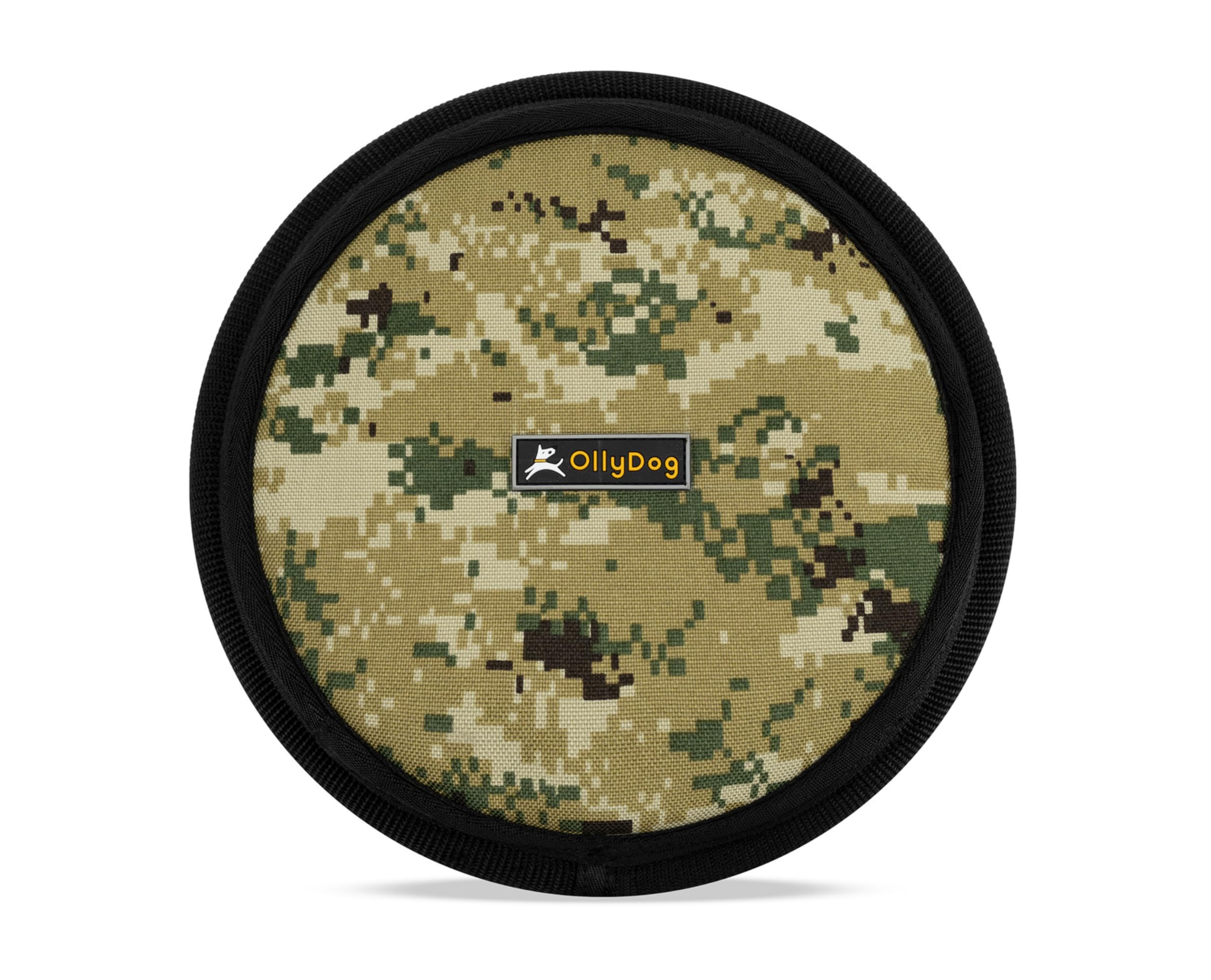 OllyDog Flyer Disc - Soft & Durable Eco-Friendly Dog Frisbee for Outdoor Play | Gentle on Teeth, Floats in Water | Perfect for Beach, Park & Backyard Fetch Games | Recycled Material Woodland Camo Design