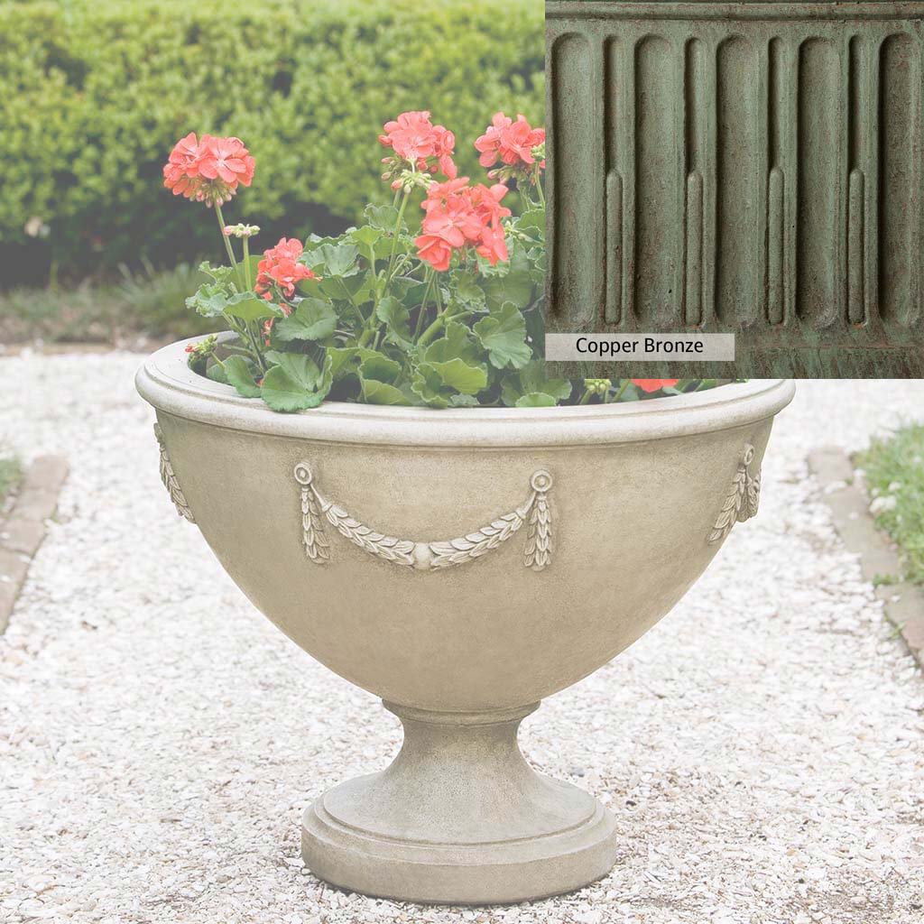 Campania International Williamsburg Neoclassic Urn - Large Outdoor Garden Planter, Classic Antique-Style Resin Urn for Patio, Porch & Landscaping Decor - Perfect for Flowers, Plants & Home Décor