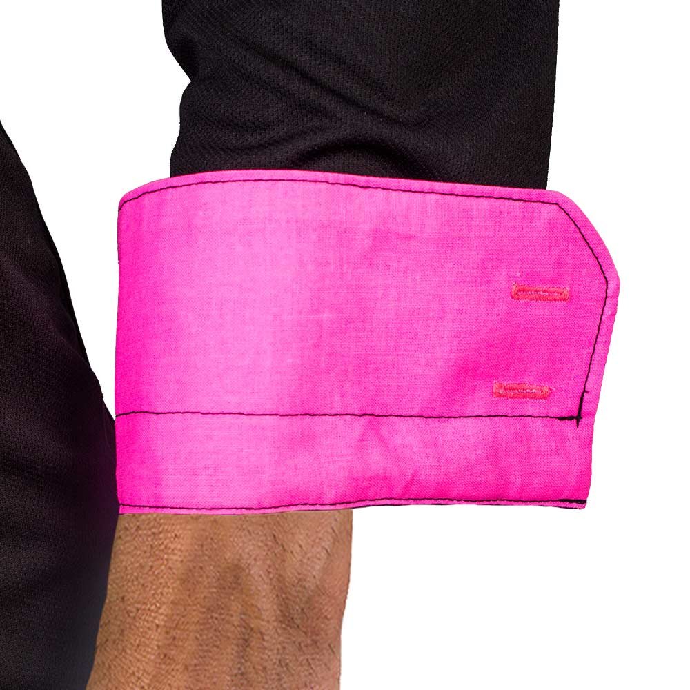 Black & Neon Pink Moisture-Wicking Dress Shirt for Men & Women | Breathable Quick-Dry Performance Shirt | Made in USA | Perfect for Office Work, Business Meetings & Outdoor Activities