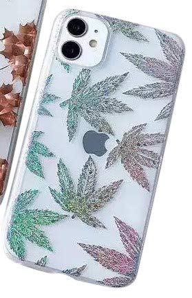 Bling Glitter iPhone 12 Pro Max Case 6.7 Inch | Sparkling Clear TPU Protective Cover with Hemp Design | Shiny Silver Transparent Soft Case for iPhone 12 Pro Max (6.7