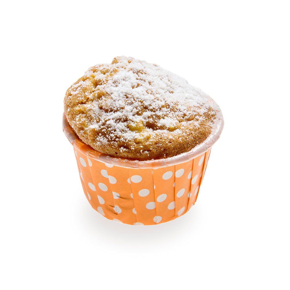 Restaurantware Panificio 1 Ounce Baking Cups - 200 Count Pleated Cupcake Liners | Oven-Safe & Freezer-Safe Orange Polka Dot Muffin Wrappers | Disposable Baking Cups for Weddings, Baby Showers & Birthday Parties | Perfect for Cupcakes, Muffins & Mini Desserts