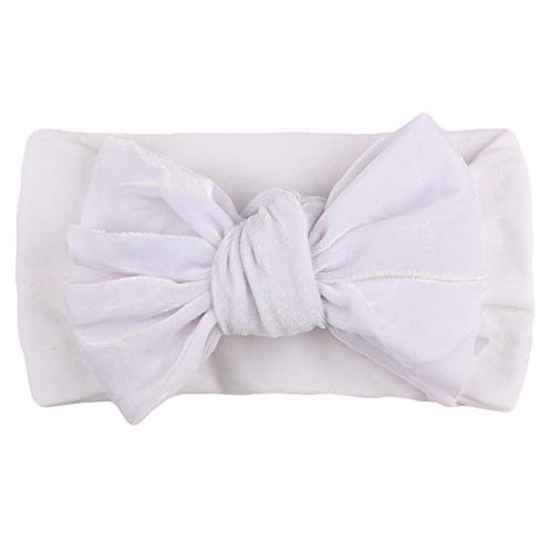 Velvet Hair Headbands for Baby Girls - Soft Solid Bow Headwear Accessories for Kids | Perfect for Parties, Photos, and Everyday Outfits