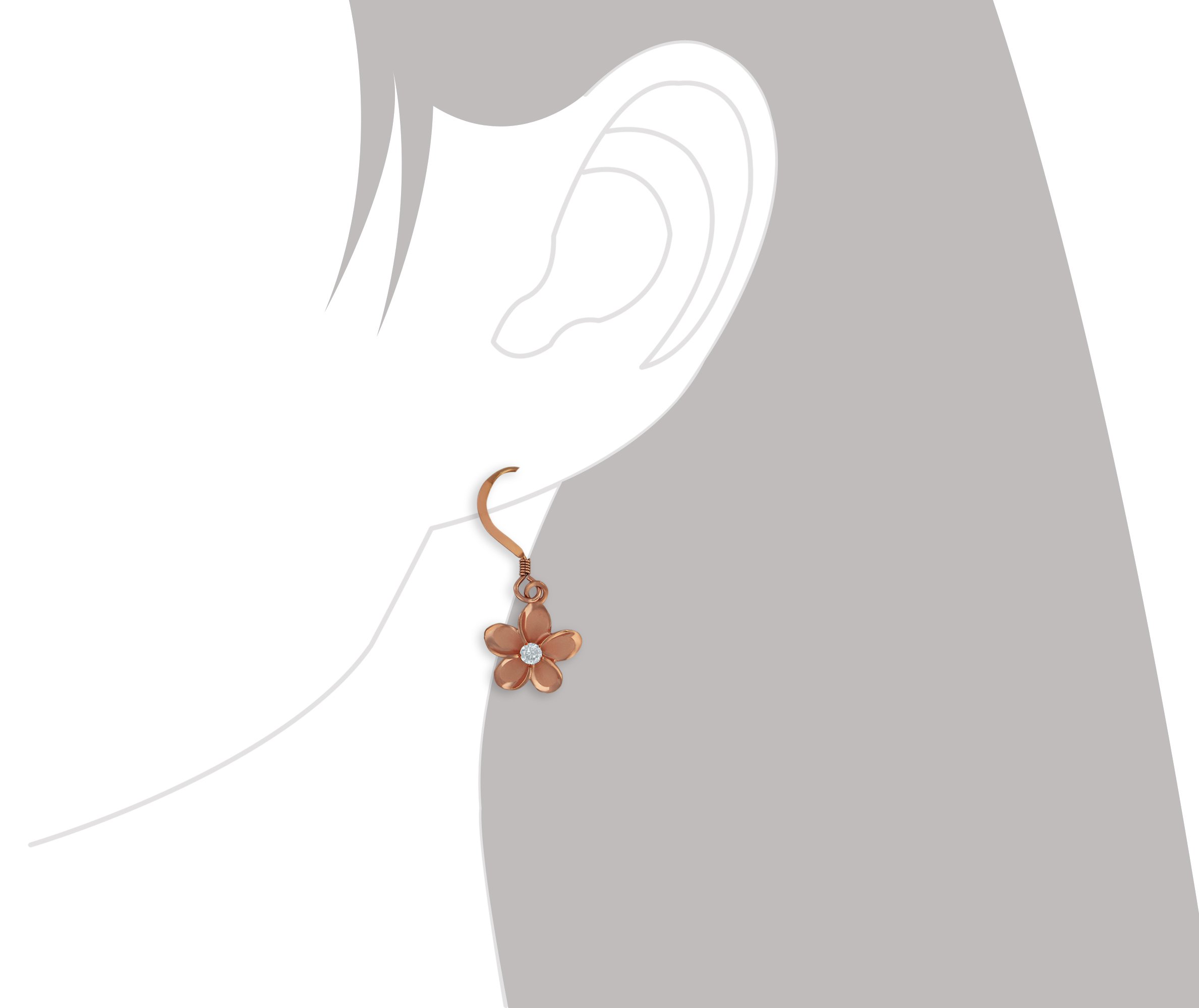 11mm Sterling Silver Plumeria Dangle Earrings - Elegant Hawaiian Flower Jewelry for Women, Perfect for Beach Vacations, Summer Parties & Boho Fashion