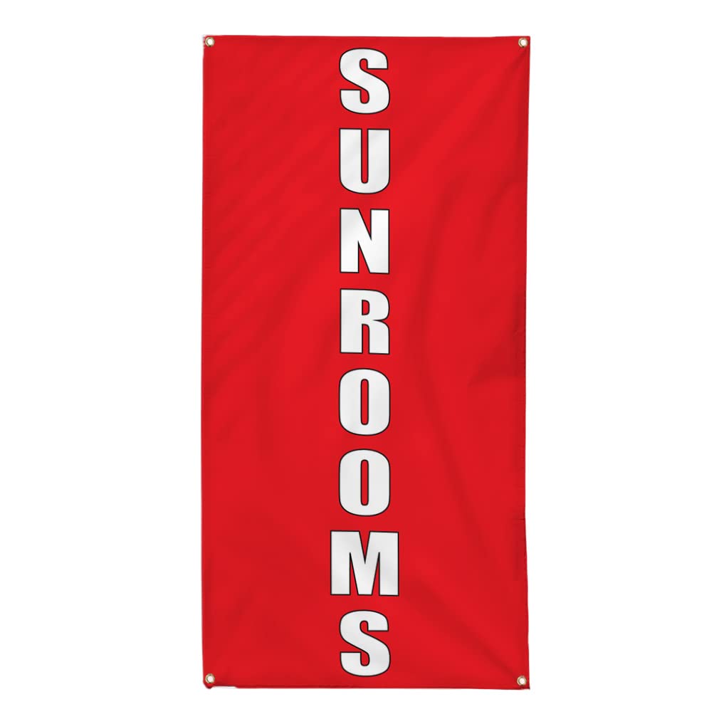 Custom Vertical Vinyl Banner - 96x48 Inches Weatherproof Outdoor Sign with 8 Grommets | Perfect for Sunrooms, Home Remodeling, Business & Industrial Yard Signs | Multiple Sizes Available for Commercial & Residential Use