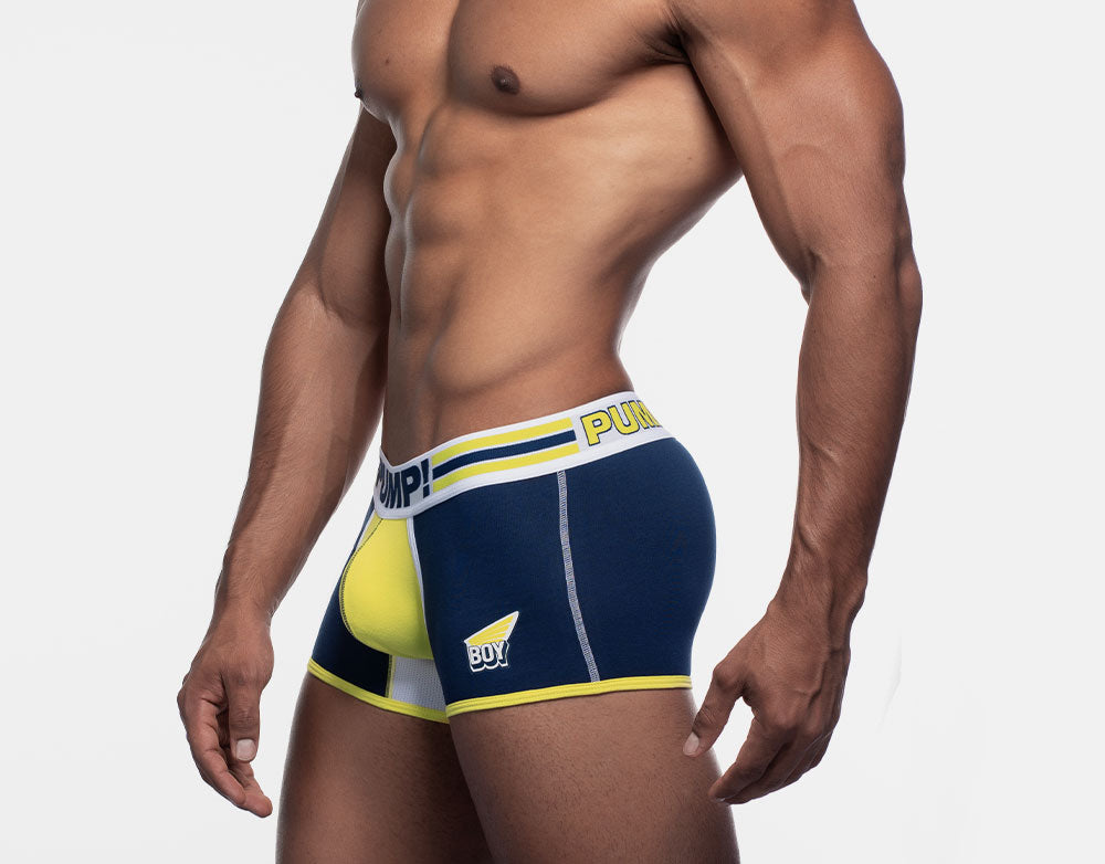 PUMP! Recharge Performance Boxer Briefs - Navy Blue Men's Underwear for Gym, Workout & Active Lifestyle