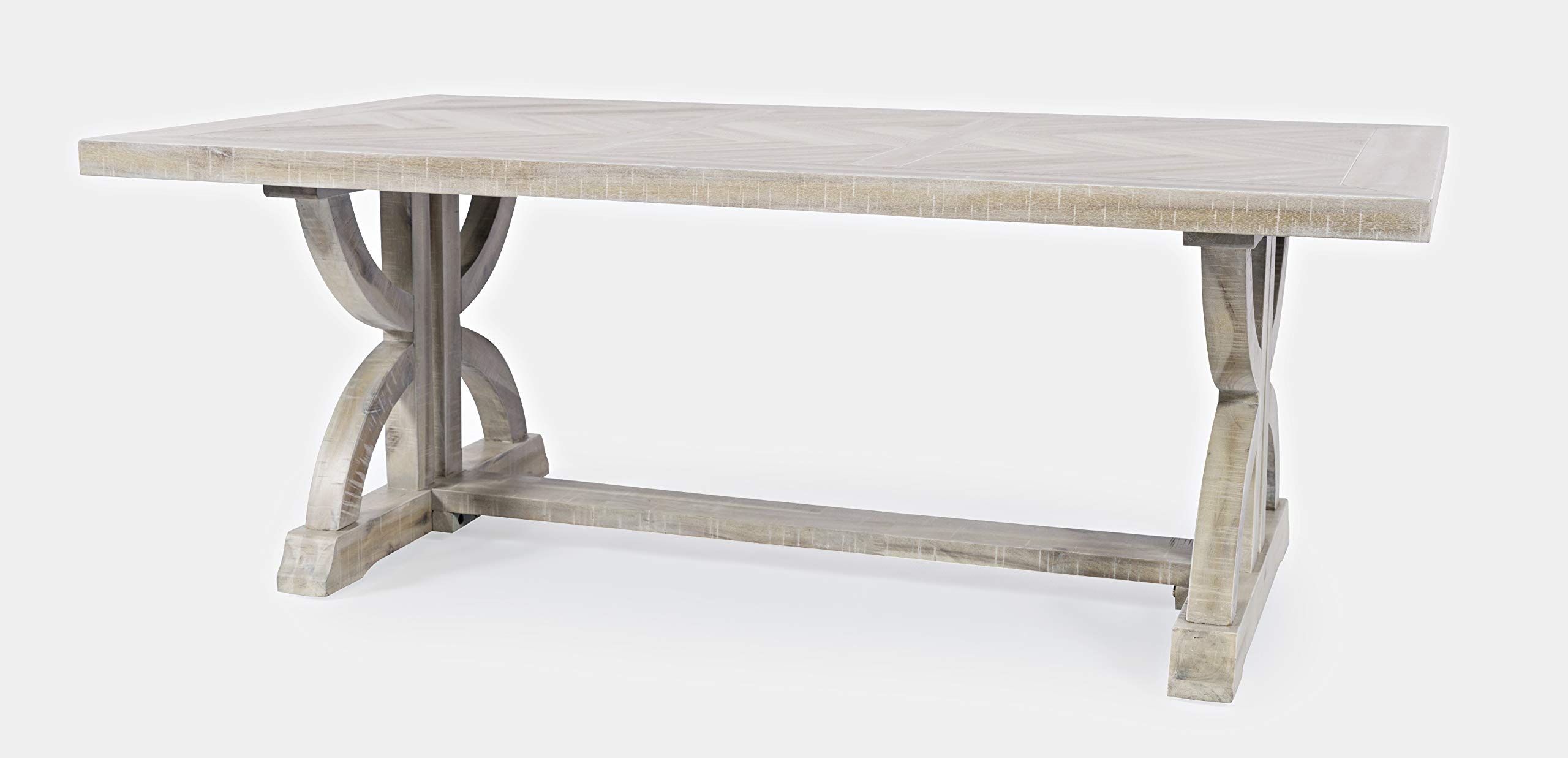 Jofran Inc. Fairview Rustic Trestle Coffee Table - Solid Wood Farmhouse Style Living Room Furniture for Home Decor, Perfect for Cozy Gatherings & Family Time