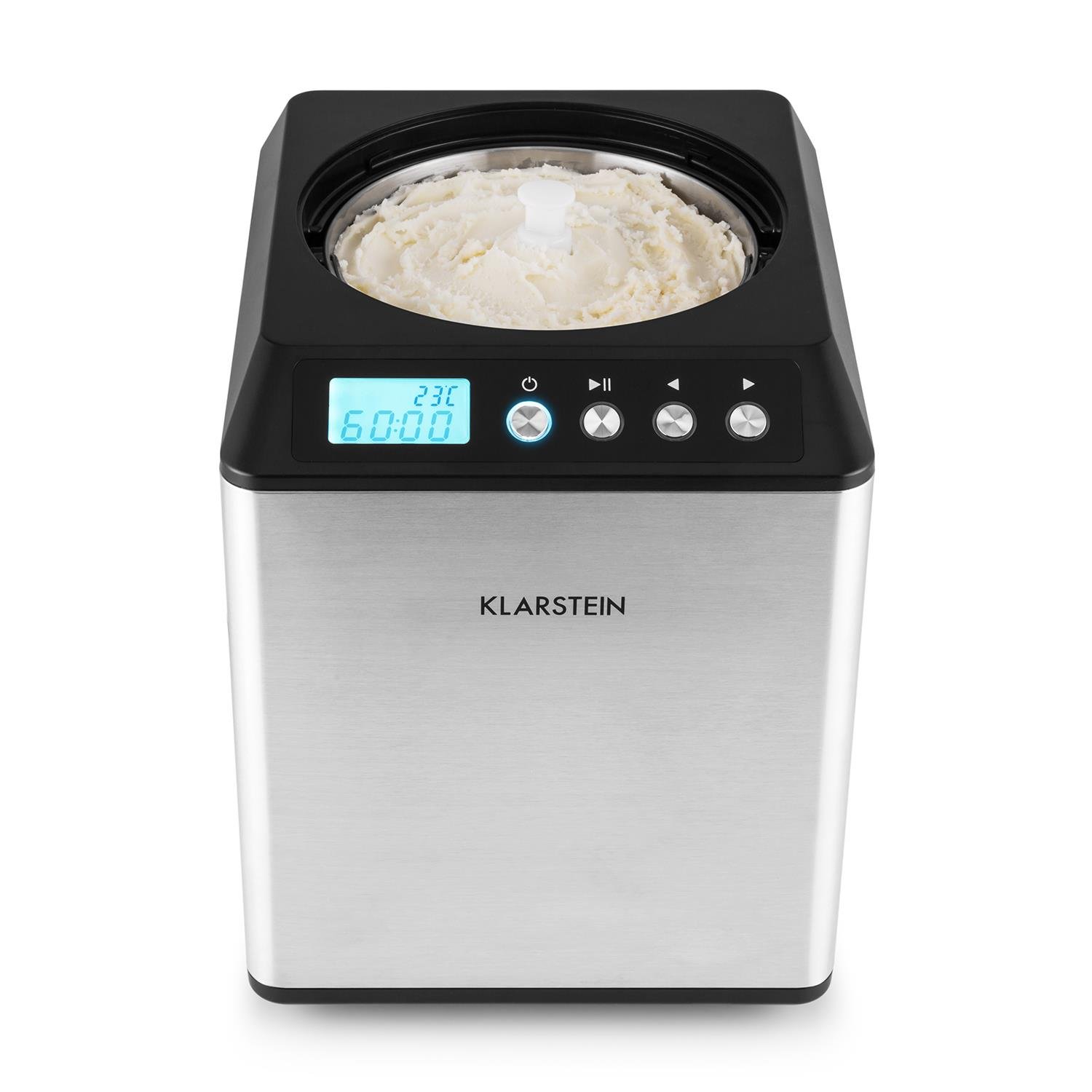 Klarstein Vanilly Sky Family Ice Cream Maker - 2.5L Capacity, 250W, with Cooling Function, Timer & Display for Homemade Yogurt & Frozen Treats | Perfect for Parties, Desserts & Summer Refreshments