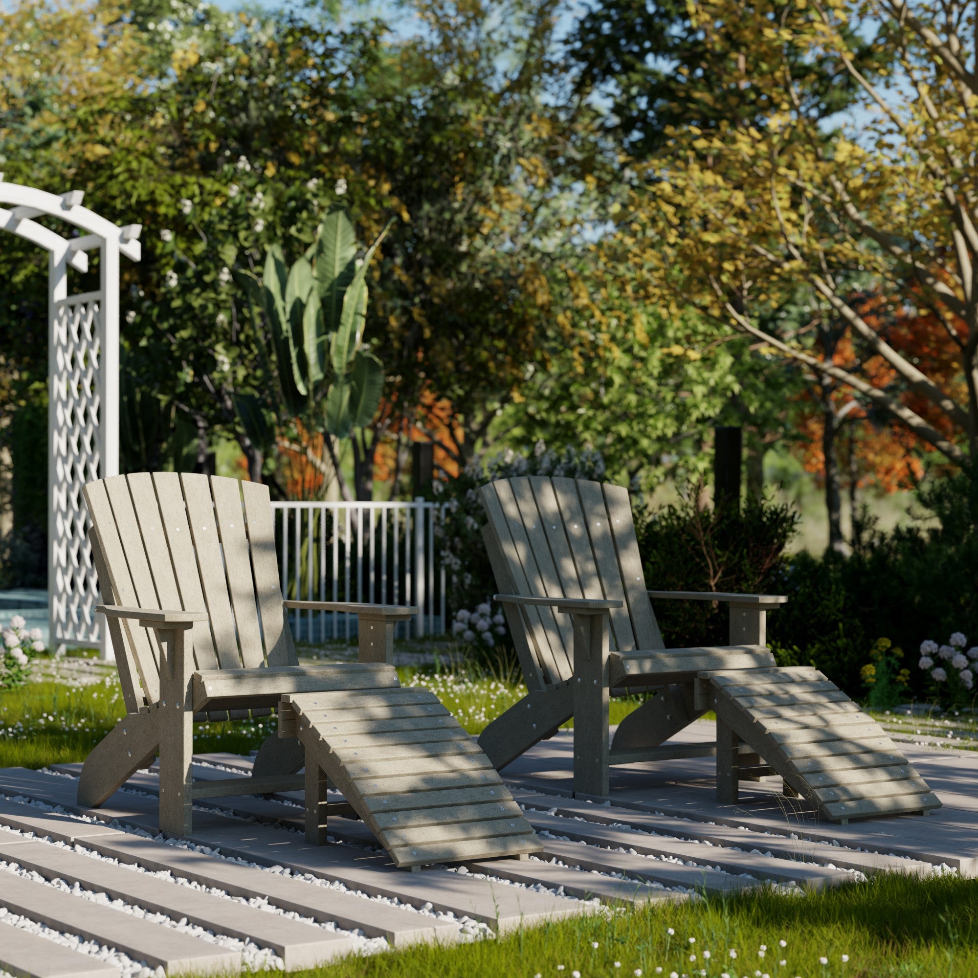 Premium Heritage Adirondack Chair - Solid Wood Outdoor Patio Furniture for Garden, Deck, Poolside & Backyard Relaxation