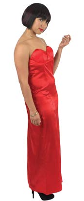 Sexy Red Lady Women's Halloween Costume - Elegant Long Sleeve Dress with Lace Details for Cosplay, Party, and Special Occasions
