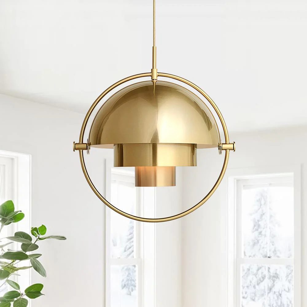 Unique Deformed Ball Pendant Light - Modern Handmade Glass Ceiling Fixture for Living Room, Dining Room & Bedroom Lighting