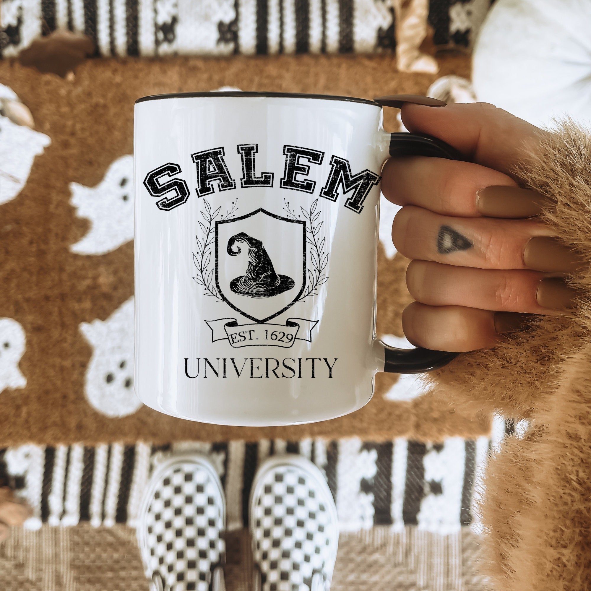 Salem Witchy Mug - Spooky Halloween Coffee Cup - Perfect for Witch Lovers & Halloween Gifts - Great for Coffee, Tea & Hot Cocoa