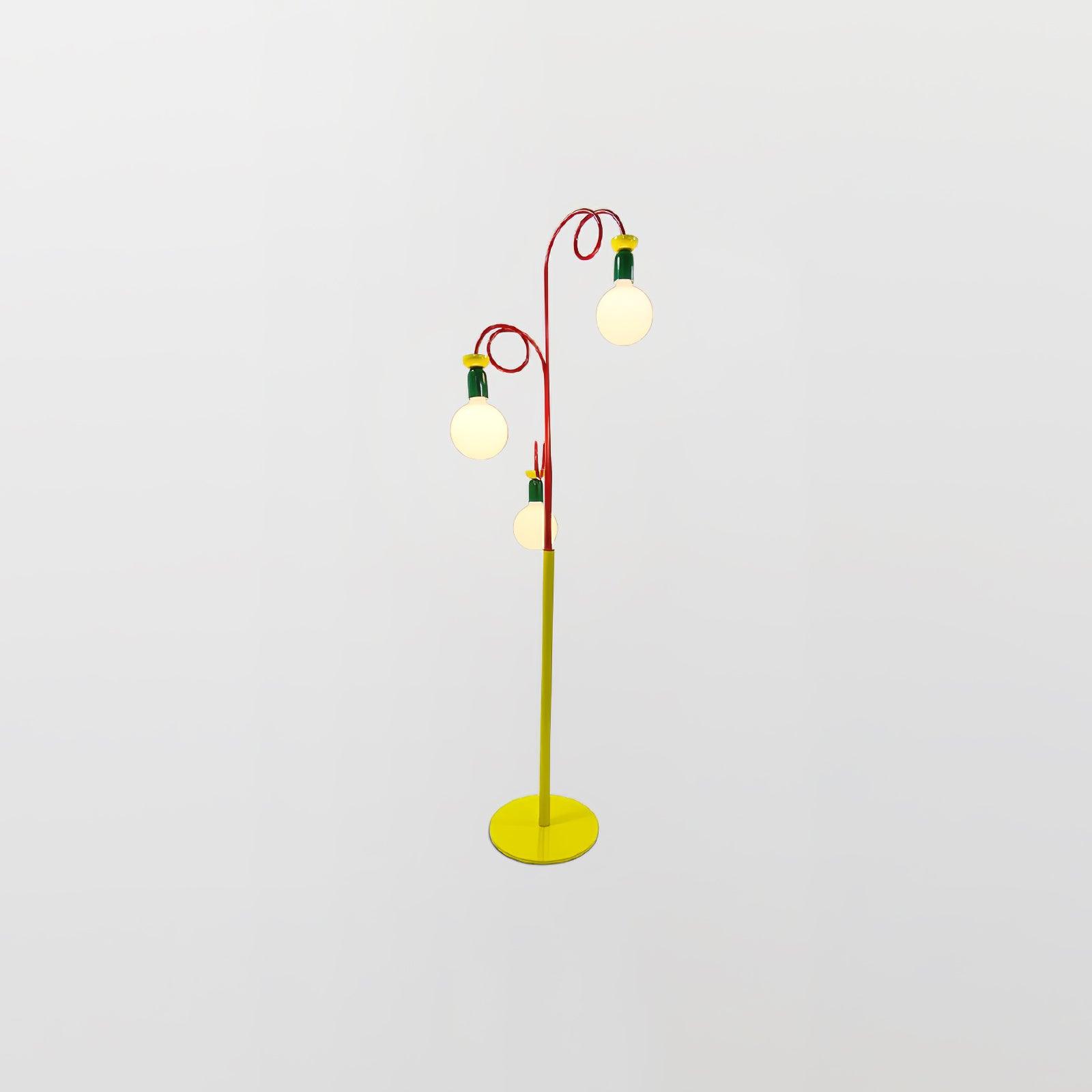 Modern Circle Play Floor Lamp for Living Room - Adjustable LED Standing Light for Bedroom, Nursery & Office - Stylish Ambient Lighting for Home Decor