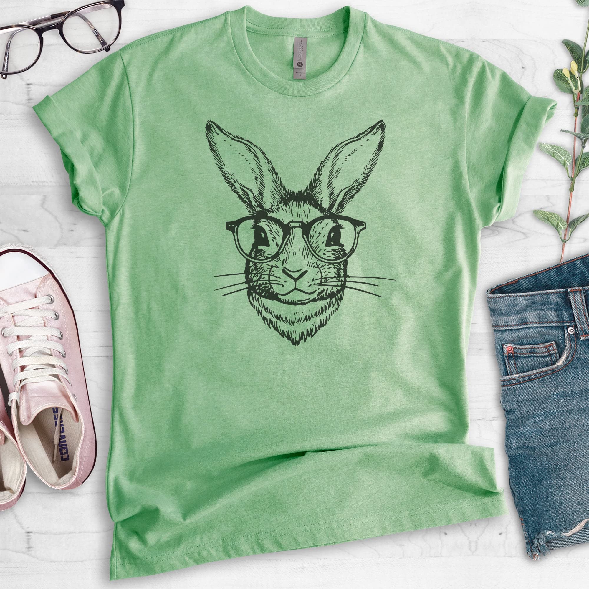 Stylish Unisex Rabbit Print Shirt for Men & Women - Easter Bunny Graphic Tee for Holiday Parties, Family Gatherings & Spring Outfits