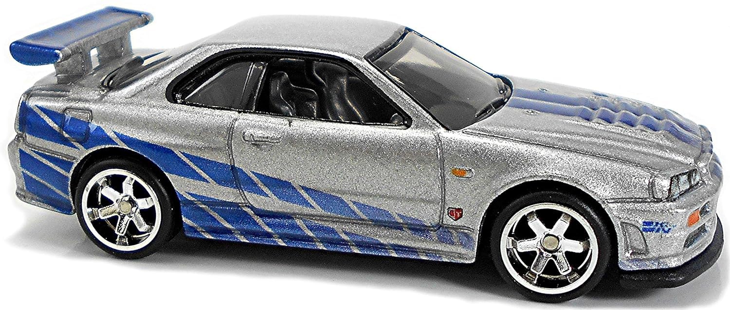 Hot Wheels Fast & Furious Premium Fast Imports - Silver Nissan Skyline GT-R (1:64 Scale) Diecast Model Car - Collectible Toy for Kids & Adults - Perfect for Display, Racing Play & Movie Fans