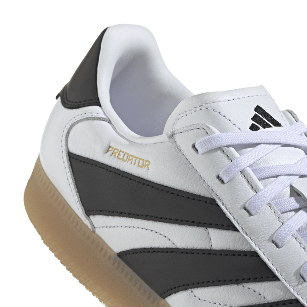 Adidas Predator Freestyle IN Indoor Soccer Shoes for Men - White/Core Black/Gold Metallic - Lightweight Football Cleats for Indoor Training & Futsal Matches