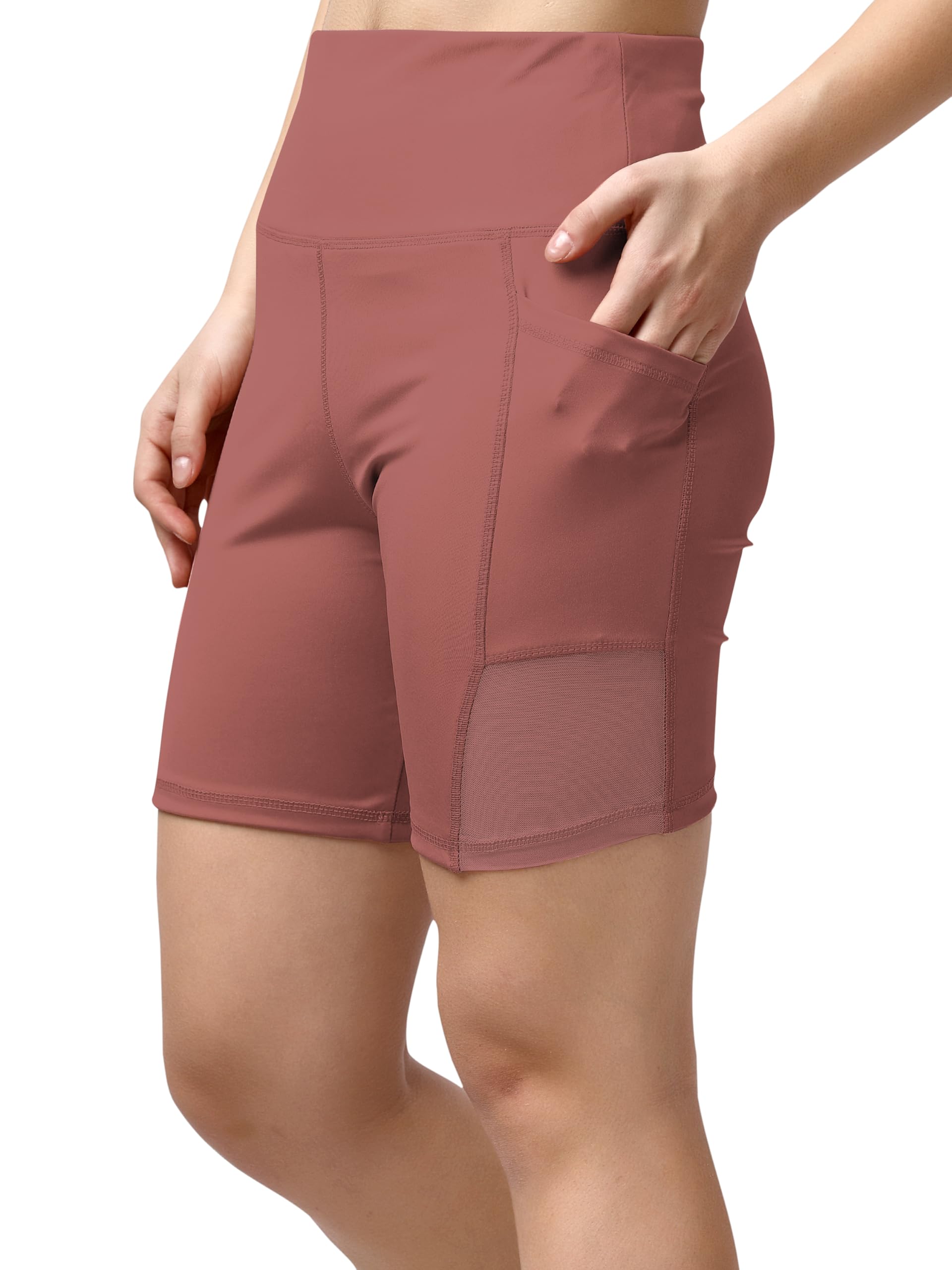 Mehrang Women's High-Waisted Yoga Shorts - Tummy Control Workout Shorts for Running, Cycling & Gym | Stretchy Athletic Shorts for Women | Perfect for Yoga, Exercise & Casual Wear