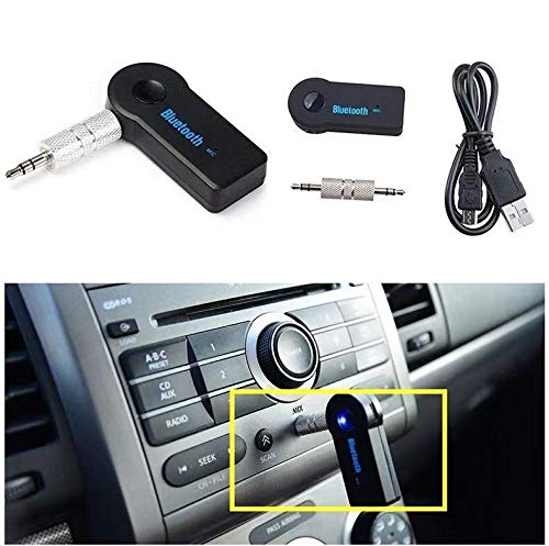 Bluetooth 5.0 Receiver Wireless Audio Adapter - 3.5mm AUX Jack for Car Stereo, Wired Headphones & Home Speakers | Smartphone & Tablet Compatible with Hands-Free Mic | Perfect for Commuting, Home Entertainment & Office Use
