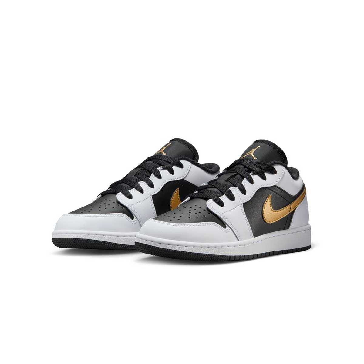 Kids Air Jordan 1 Low 'White Metallic Gold' Sneakers - Boys & Girls Basketball Shoes for Casual Wear & Sports - Perfect for School, Playground & Everyday Fashion