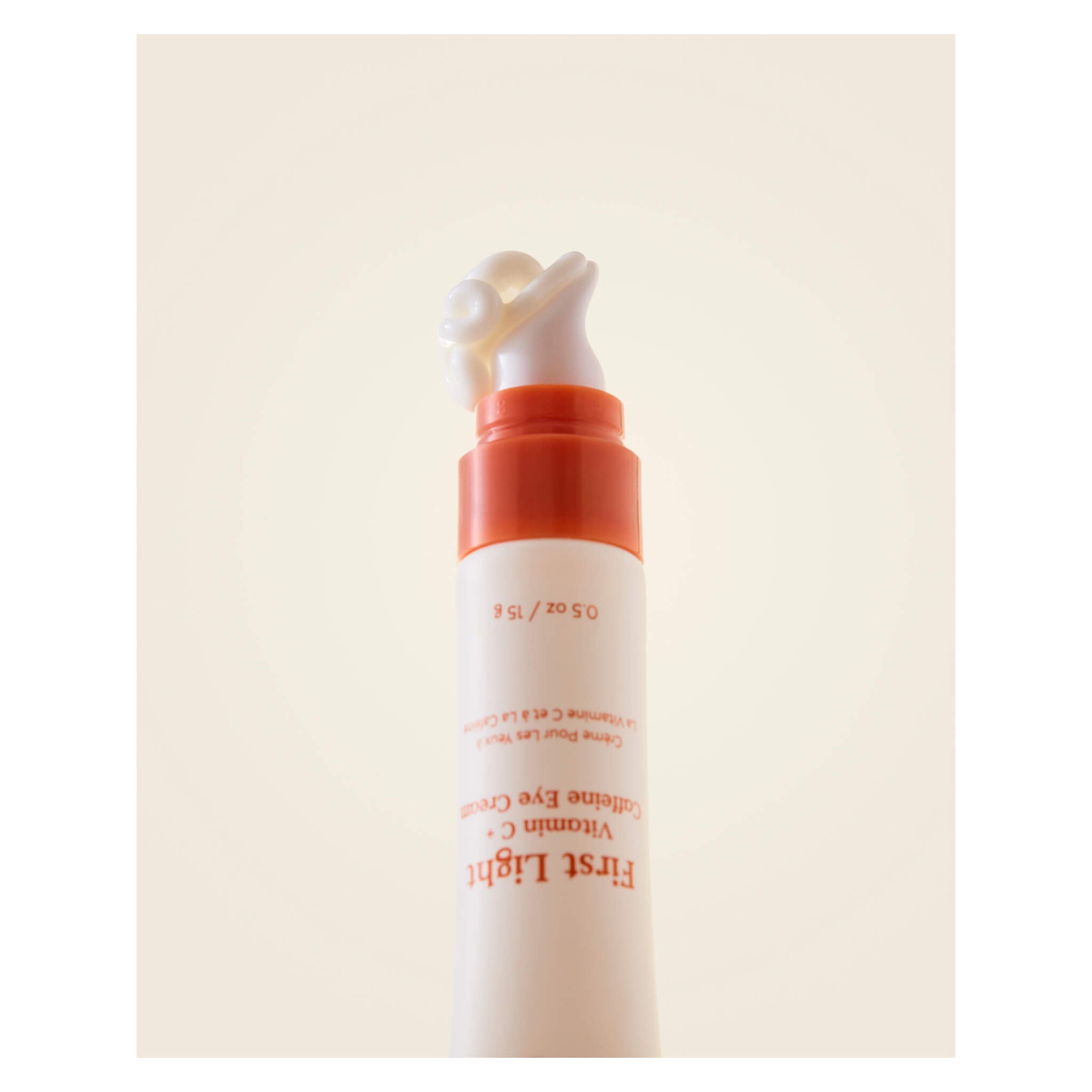 First Light Vitamin C + Caffeine Eye Cream for Dark Circles & Puffiness - Brightening & Depuffing Eye Treatment for Morning & Night Use