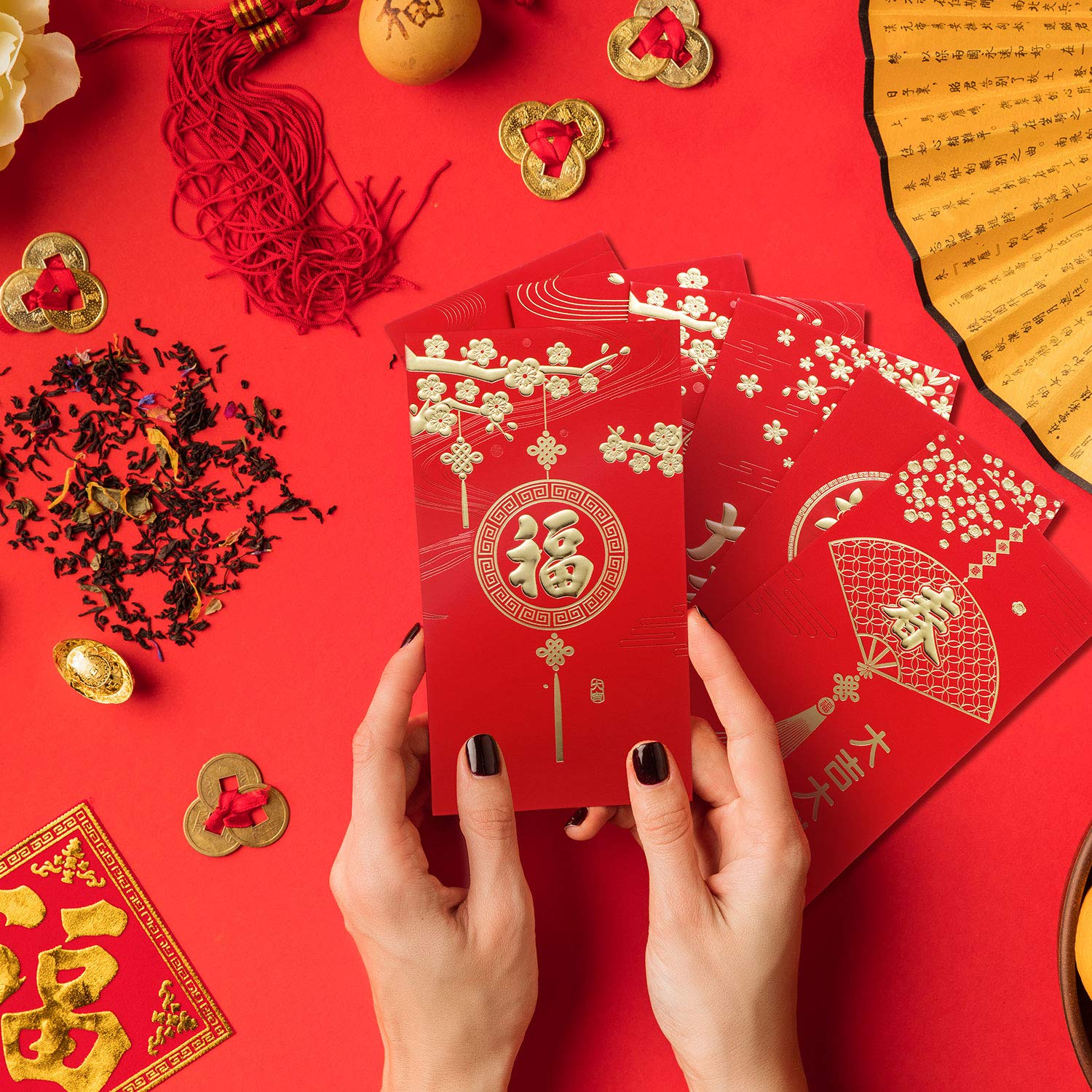 36 Pieces Chinese New Year Red Envelopes 2025 - Large Lucky Money Packets with Gold Foil for Lunar New Year, Spring Festival, Weddings & Gifts - Perfect for Family Gatherings, Cultural Celebrations and Good Fortune Wishes